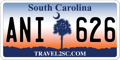 SC license plate ANI626