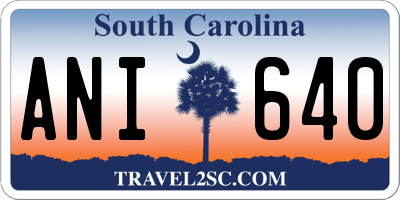 SC license plate ANI640