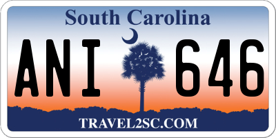 SC license plate ANI646