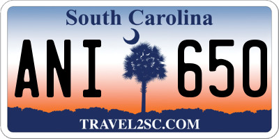 SC license plate ANI650