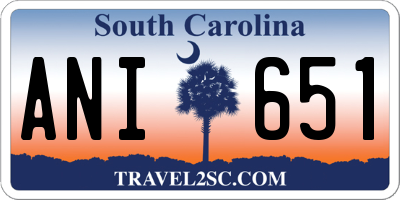 SC license plate ANI651