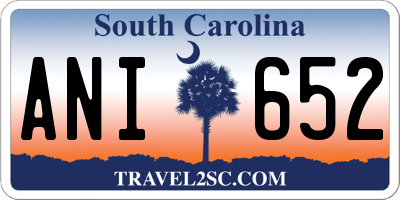 SC license plate ANI652