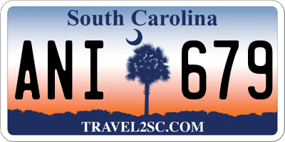 SC license plate ANI679