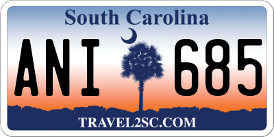 SC license plate ANI685