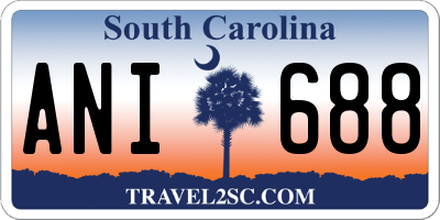 SC license plate ANI688