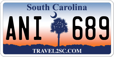SC license plate ANI689