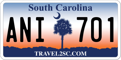 SC license plate ANI701