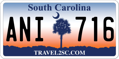 SC license plate ANI716