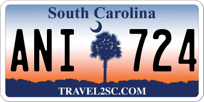 SC license plate ANI724