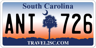 SC license plate ANI726
