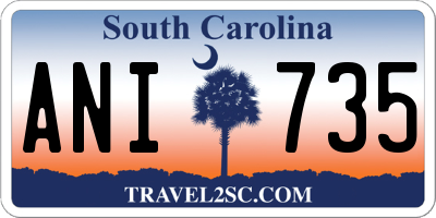 SC license plate ANI735