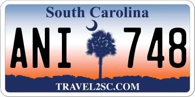SC license plate ANI748
