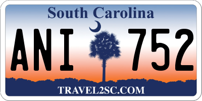 SC license plate ANI752