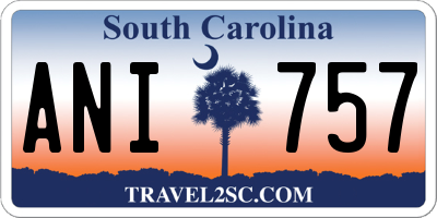 SC license plate ANI757