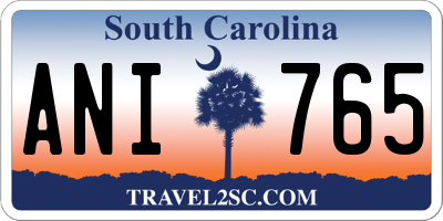 SC license plate ANI765