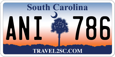 SC license plate ANI786