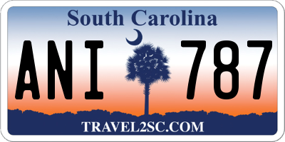 SC license plate ANI787