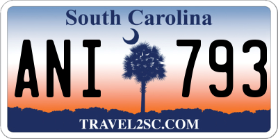 SC license plate ANI793