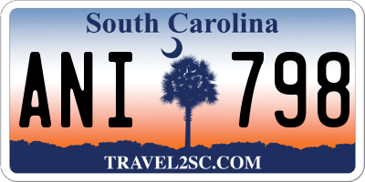 SC license plate ANI798