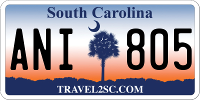 SC license plate ANI805