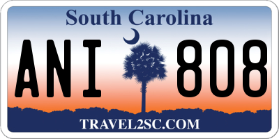 SC license plate ANI808