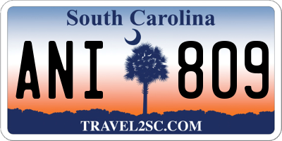 SC license plate ANI809