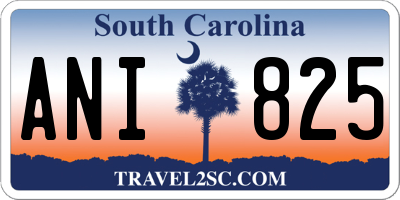 SC license plate ANI825