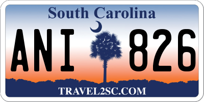 SC license plate ANI826