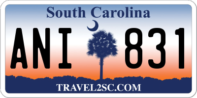 SC license plate ANI831