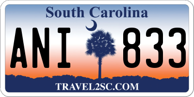SC license plate ANI833