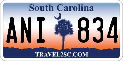 SC license plate ANI834