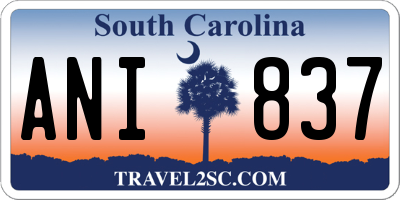 SC license plate ANI837