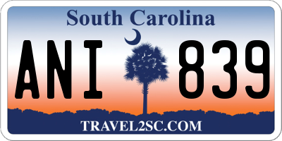 SC license plate ANI839