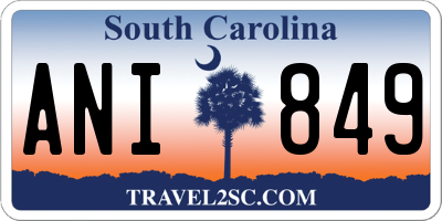 SC license plate ANI849