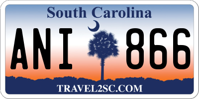 SC license plate ANI866
