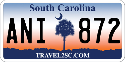 SC license plate ANI872