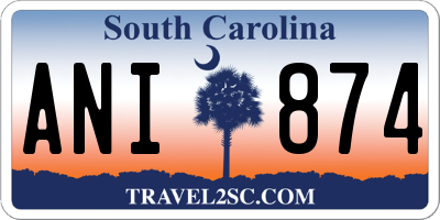 SC license plate ANI874