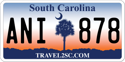 SC license plate ANI878