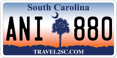 SC license plate ANI880