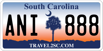 SC license plate ANI888