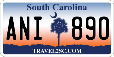SC license plate ANI890