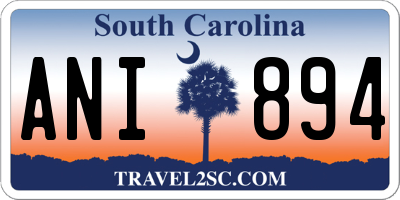 SC license plate ANI894