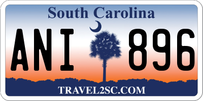 SC license plate ANI896