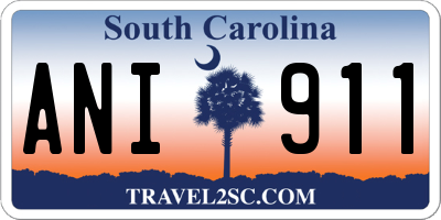 SC license plate ANI911