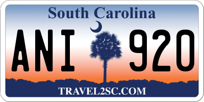 SC license plate ANI920