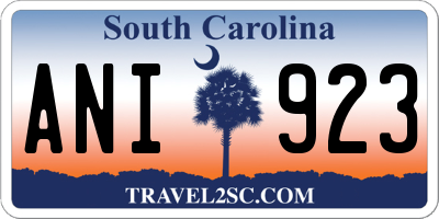 SC license plate ANI923