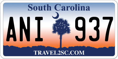 SC license plate ANI937