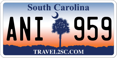 SC license plate ANI959