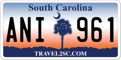 SC license plate ANI961