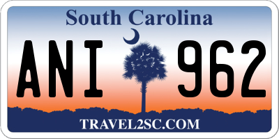 SC license plate ANI962
